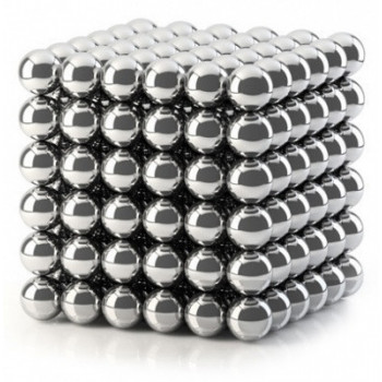 Іграшка NEO CUB Silver. Неокуб, магнітні кульки 216 шт, розмір 5 мм