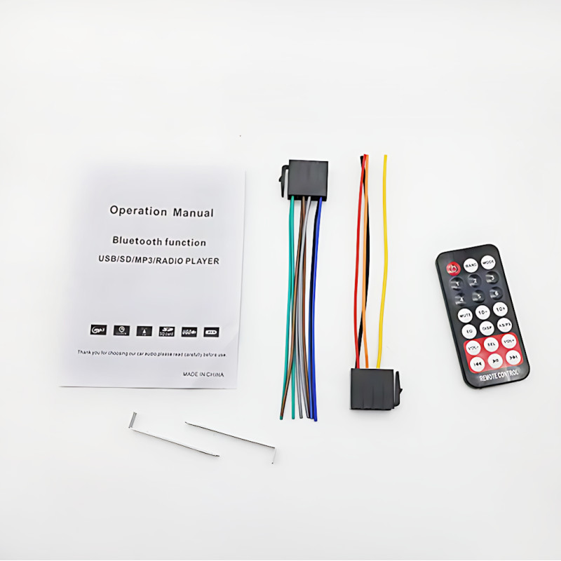 Автомагнітола MP3 7001 BT з тримачем для телефона — 1DIN, Bluetooth, FM, USB, AUX, 45W x 4, RGB-підсвітка фото - 7