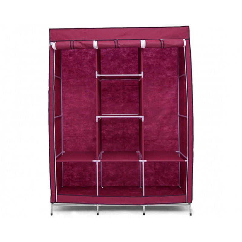 Шафа тканинний HCX на 3 секції 88130 bordo 130х45х175 см фото - 4