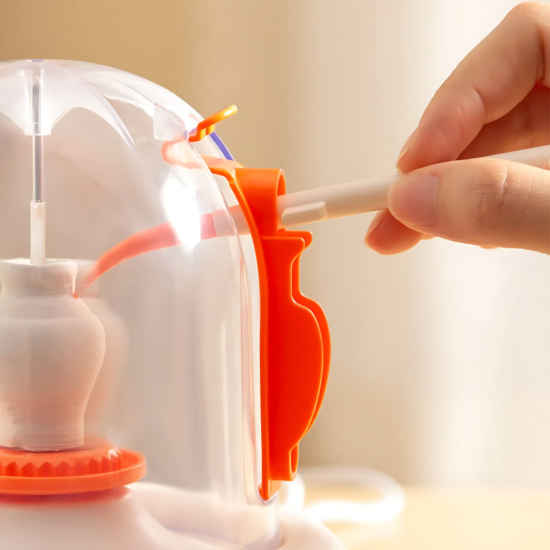 Набор для гончарного творчества TNWX-4710C: электрический гончарный круг с регулировкой скорости, лепка и рисование, комплект фото - 3