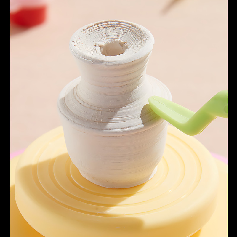 Набор для гончарного творчества TNWX-4710C: электрический гончарный круг с регулировкой скорости, лепка и рисование, комплект фото - 4