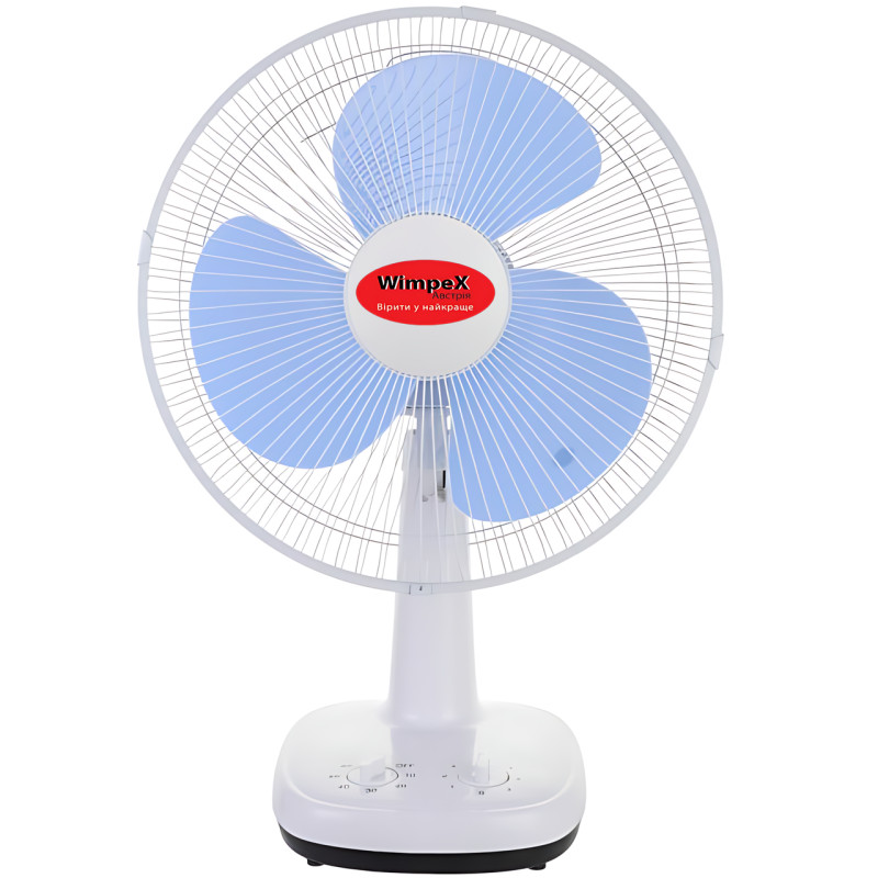 Настольный вентилятор Wimpex WX 1203 с таймером, авто поворот 120°, наклон 90°, диаметр 21 см, 220В фото - 2