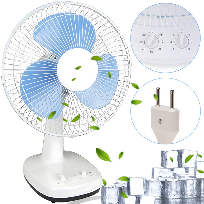 Настольный вентилятор Wimpex WX 1203 с таймером, авто поворот 120°, наклон 90°, диаметр 21 см, 220В