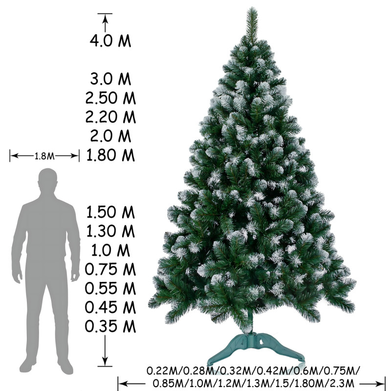 Ялинка штучна &laquo;Королева&raquo; з вогнестійкої екопленки ПВХ з білим кінчиком, Україна &mdash; висоти від 0.35 до 4.0 м 1 фото - 8
