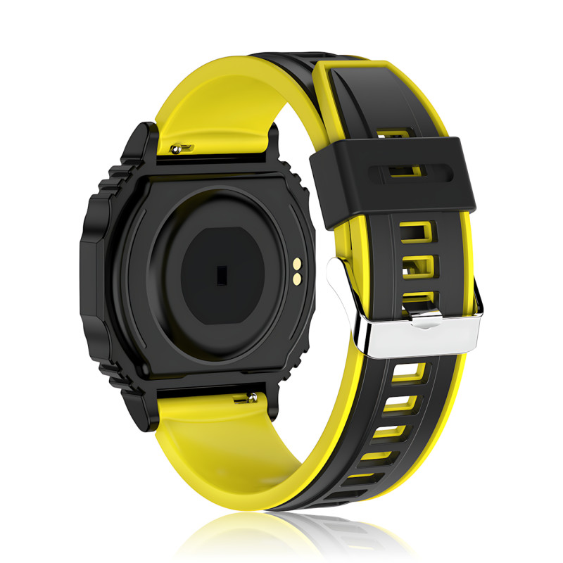 Смарт-часы Smart Watch B3-2 с пульсометром, шагомером и уведомлениями, экран 1.33&Prime; 320&times;240, Bluetooth 4.2, IP67, Android / iOS Черно-желтый фото - 4