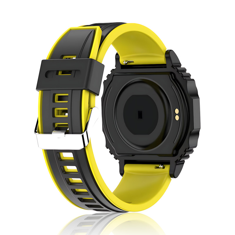 Смарт-часы Smart Watch B3-2 с пульсометром, шагомером и уведомлениями, экран 1.33&Prime; 320&times;240, Bluetooth 4.2, IP67, Android / iOS Черно-желтый фото - 6