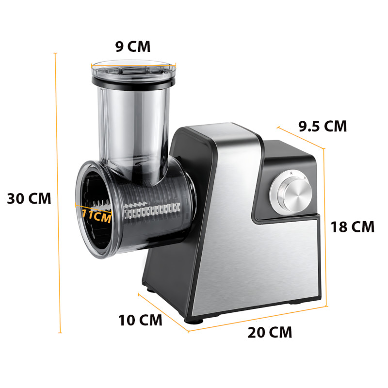 М'ясорубка електрична Hoffmans HM-277 1000 Вт + овочерізка, 7 насадок, 2 швидкості, реверс, комбайн 2 в 1 фото - 8