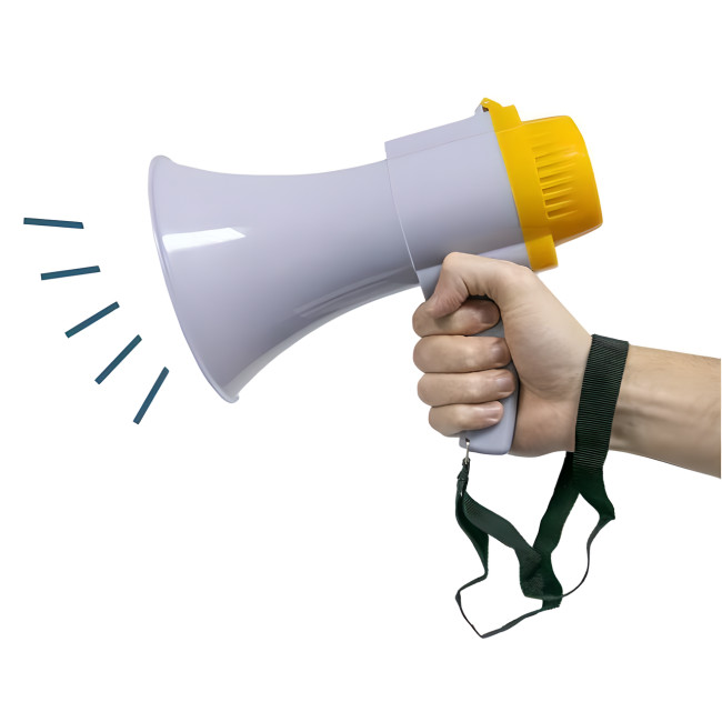 Мегафон с Записью 15 Вт Мощности радиус действия до 200м. MEGAPHONE HW 8C