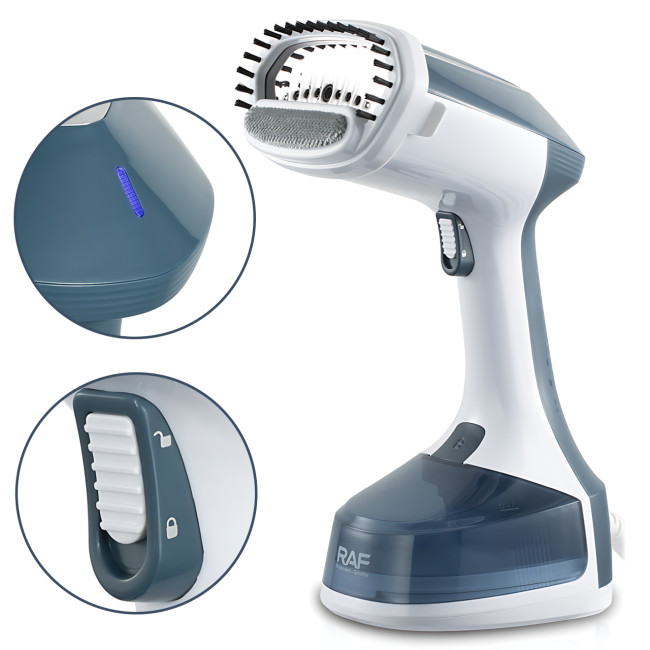 Вертикальный ручной паровой отпариватель-утюг RAF R.1324B 1500 Вт с керамической подошвой, 220В