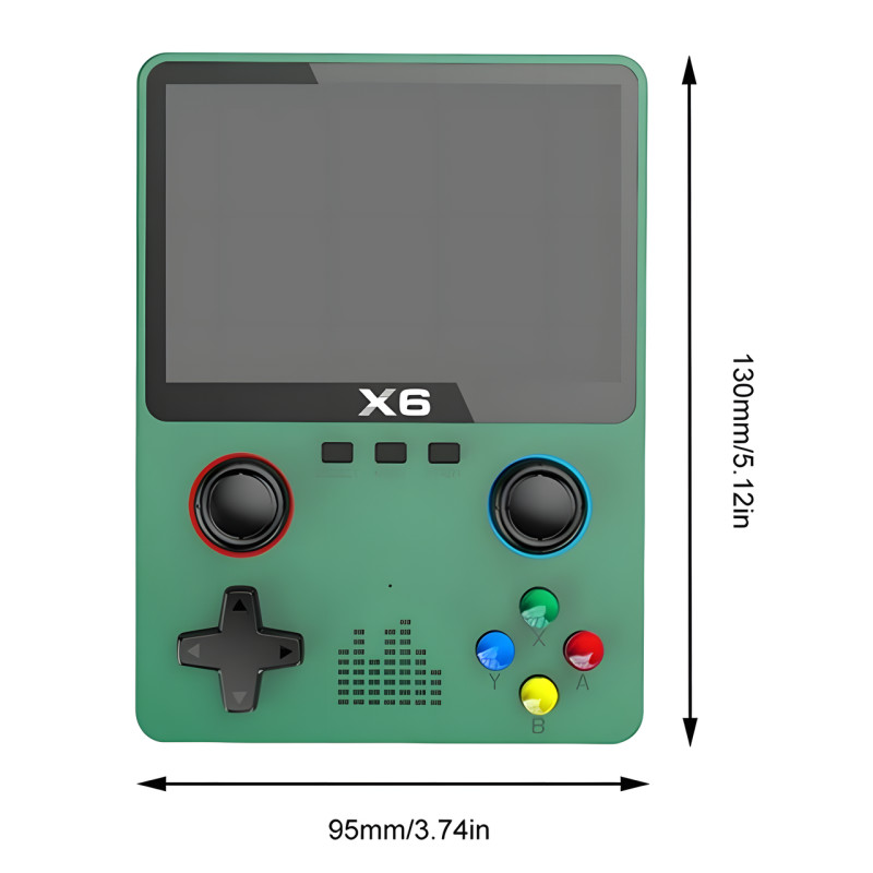 Портативна ігрова консоль приставка X6 3,5" IPS-екран, 10000 ігор 11 емуляторів, 2000 мА·год фото - 9