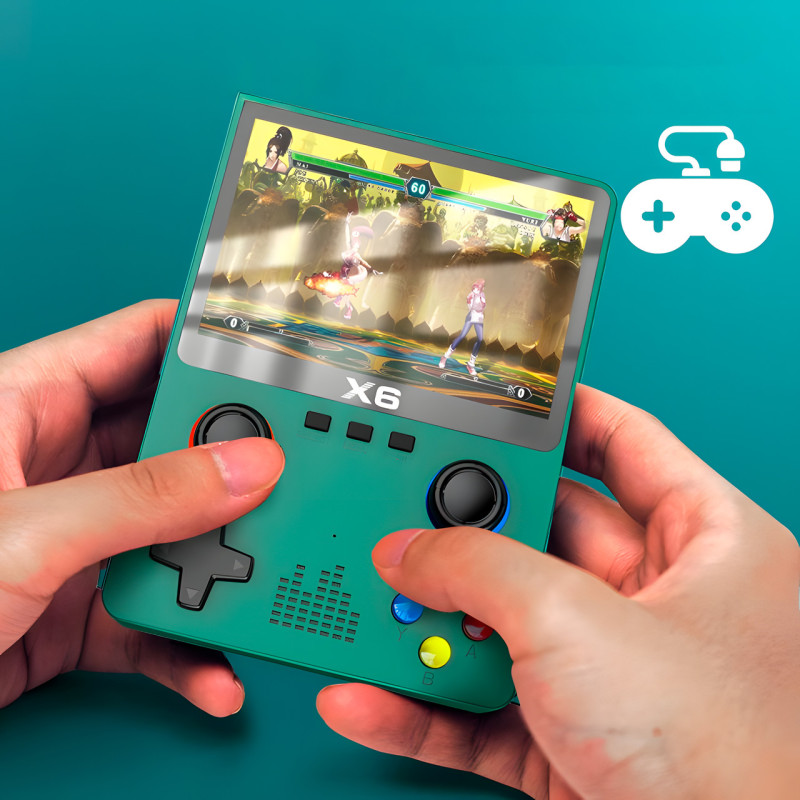 Портативна ігрова консоль приставка X6 3,5" IPS-екран, 10000 ігор 11 емуляторів, 2000 мА·год фото - 4