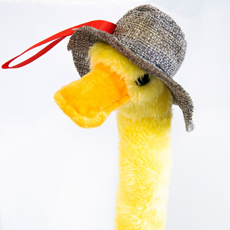 Интерактивная игрушка - танцующая утка в шляпке, поёт и светится  Dancing duck фото - 3