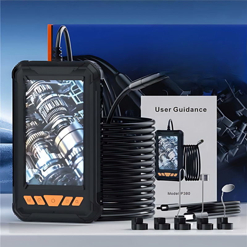 Професійний ендоскоп P380 з екраном 4.3", Full HD 1080P, камера 8 мм, кабель 5 м, 8 LED-підсвітка, запис фото та відео, IP67 фото - 10