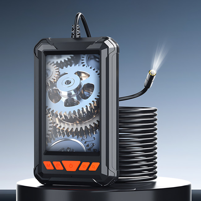 Професійний ендоскоп P380 з екраном 4.3", Full HD 1080P, камера 8 мм, кабель 5 м, 8 LED-підсвітка, запис фото та відео, IP67