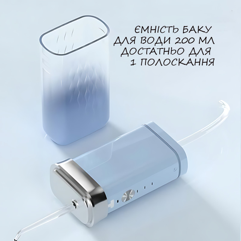 Іригатор порожнини рота портативний із зарядкою від USB, імпульсний очисник зубів LY-314 з 4 насадками фото - 5