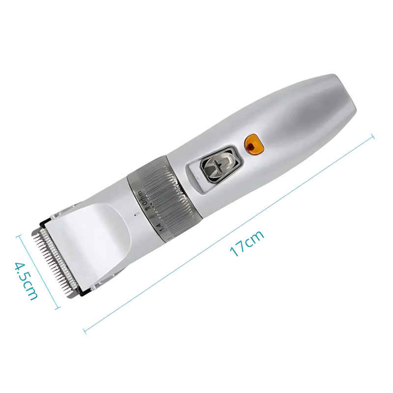 Машинка для стрижки животных Gemei GM-634 Pet, керамические ножи, 15 Вт, аккумуляторная, 4 насадки, регулировка длинны, бесшумная фото - 8