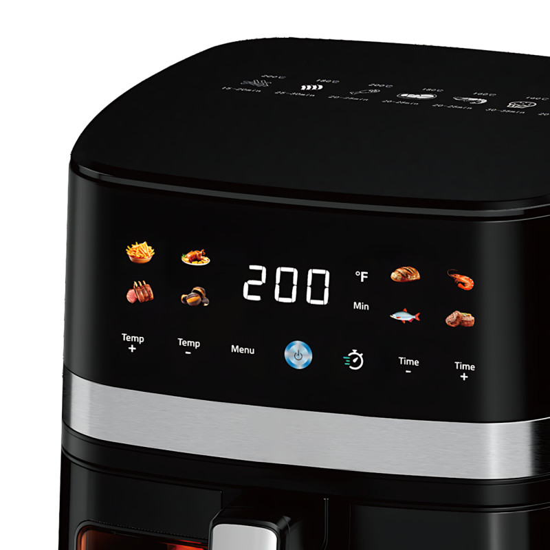 Аерогриль Zip line top XXXL MS-4804DW, 3800 Вт, 8 л, потужний аерофритюр з LED-дисплеєм, сенсорне керування фото - 4