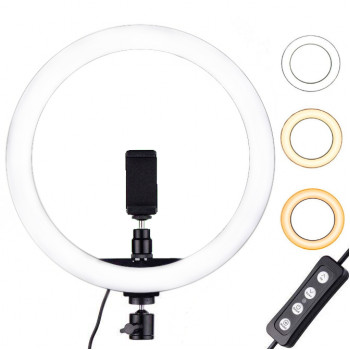 Светодиодная кольцевая лампа 20 см диаметр Pro Ring Fill Light, 3 режима, с пультом, без штатива