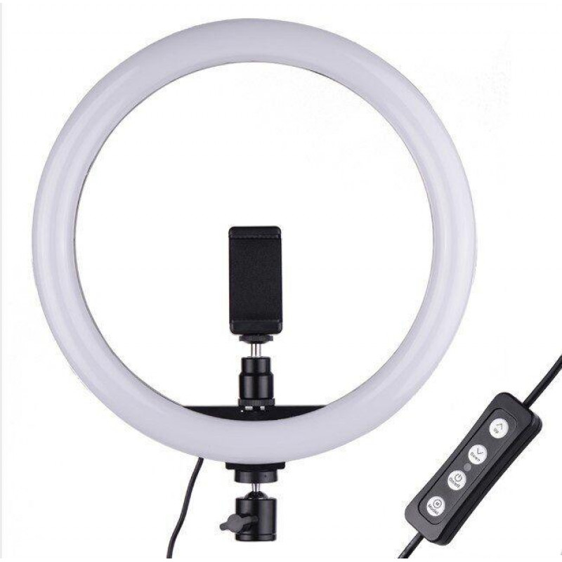 Светодиодная кольцевая лампа 20 см диаметр Pro Ring Fill Light, 3 режима, с пультом, без штатива фото - 2