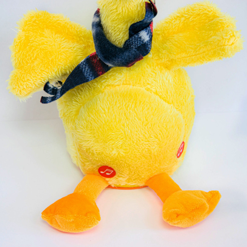 Інтерактивна іграшка качка повторюшка, м'яка музична іграшка Talking duck фото - 2