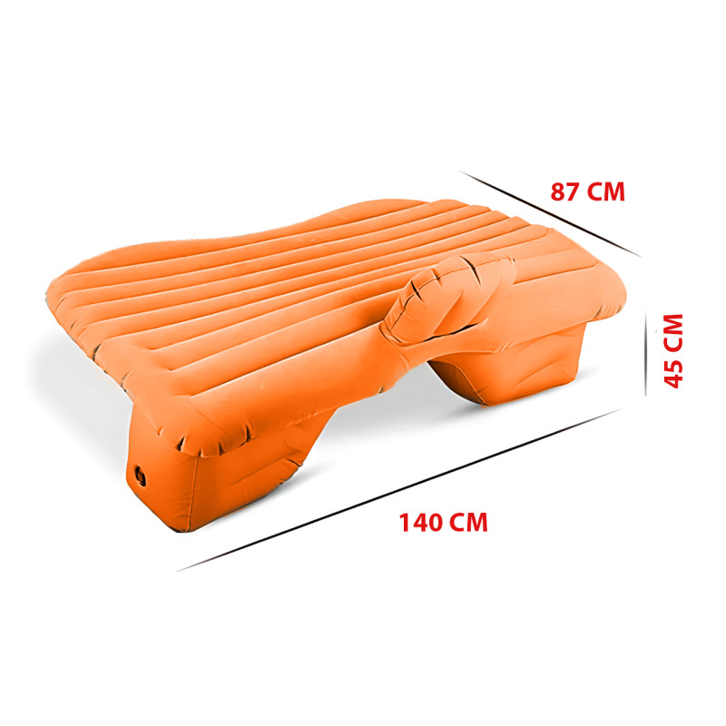 Надувной автомобильный матрас Car Mattress (140x87x45 см) с подушками, насосом 12V, велюровым покрытием фото - 27