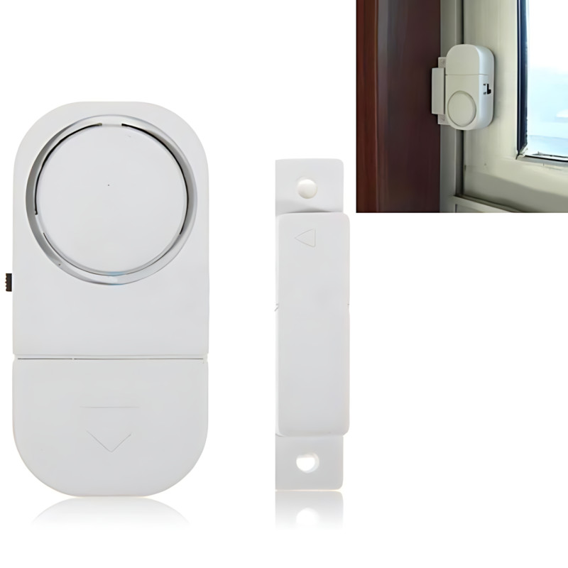 Беспроводная сигнализация для дверей и окон MA663 Door and Window Alarm,  звуковой датчик 120 дБ, питание от батареек, белый фото - 9 Беспроводная сигнализация для дверей и окон MA663 Door and Window Alarm,  звуковой датчик 120 дБ, питание от батареек, белый фото - 9