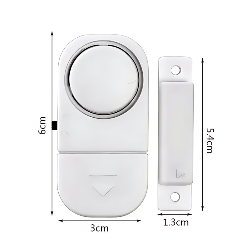 Беспроводная сигнализация для дверей и окон MA663 Door and Window Alarm,  звуковой датчик 120 дБ, питание от батареек, белый фото - 7 Беспроводная сигнализация для дверей и окон MA663 Door and Window Alarm,  звуковой датчик 120 дБ, питание от батареек, белый фото - 7