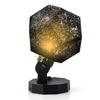 Нічник проектор зоряного неба Galaxy Lamp BLACK motion, обертання 360° , Чорний