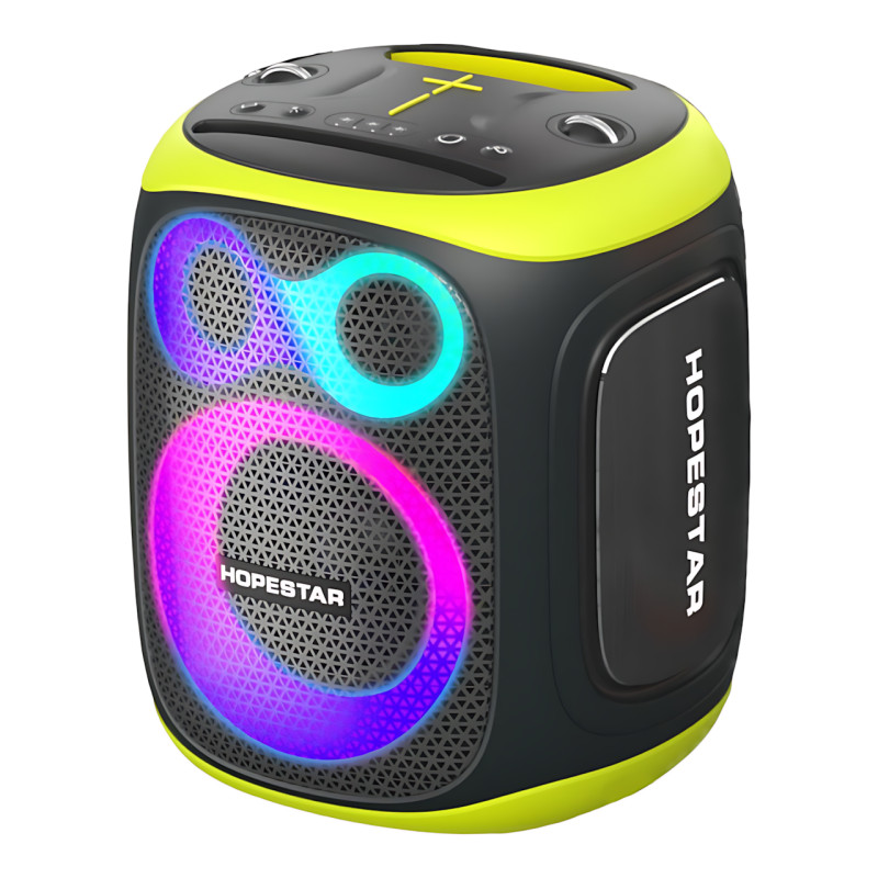 Беспроводная Bluetooth колонка Hopestar Party 130, 120 Вт, 22000 мАч, 2 микрофона, караоке, TWS, LED, IPX5 Серый фото - 3