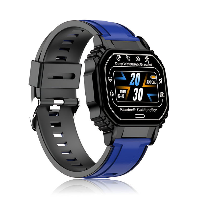 Смарт-часы Smart Watch B3-2 с пульсометром, шагомером и уведомлениями, экран 1.33&Prime; 320&times;240, Bluetooth 4.2, IP67, Android / iOS Черно-синий фото - 3