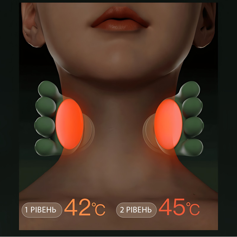 Беспроводной аккумуляторный массажер для шеи и плеч FZ-831 Hand Shiatsu 4D с подогревом, портативный, глубокий массаж спины фото - 5