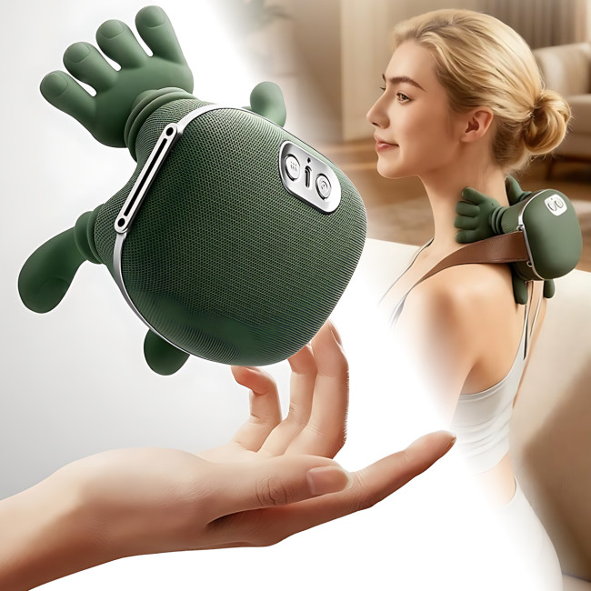 Беспроводной аккумуляторный массажер для шеи и плеч FZ-831 Hand Shiatsu 4D с подогревом, портативный, глубокий массаж спины