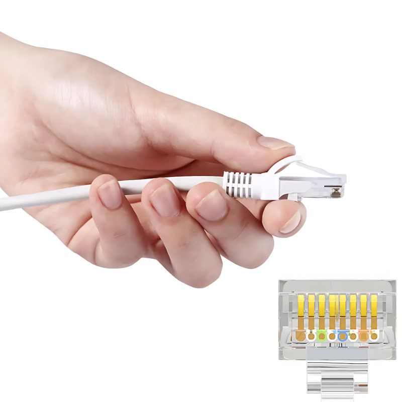 Патч-корд LAN RJ-45 UTP Cat.5e, 10 м, інтернет-кабель 13525, для роутерів, модемів, ПК 20 фото - 6