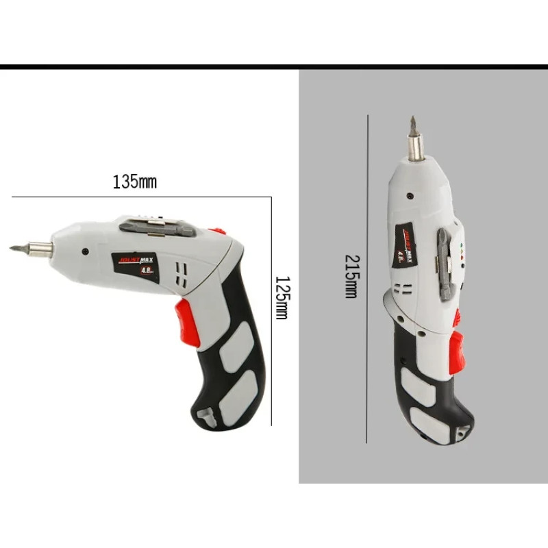 Акумуляторна викрутка на 4.8v + насадки, валіза RD00-35 фото - 5