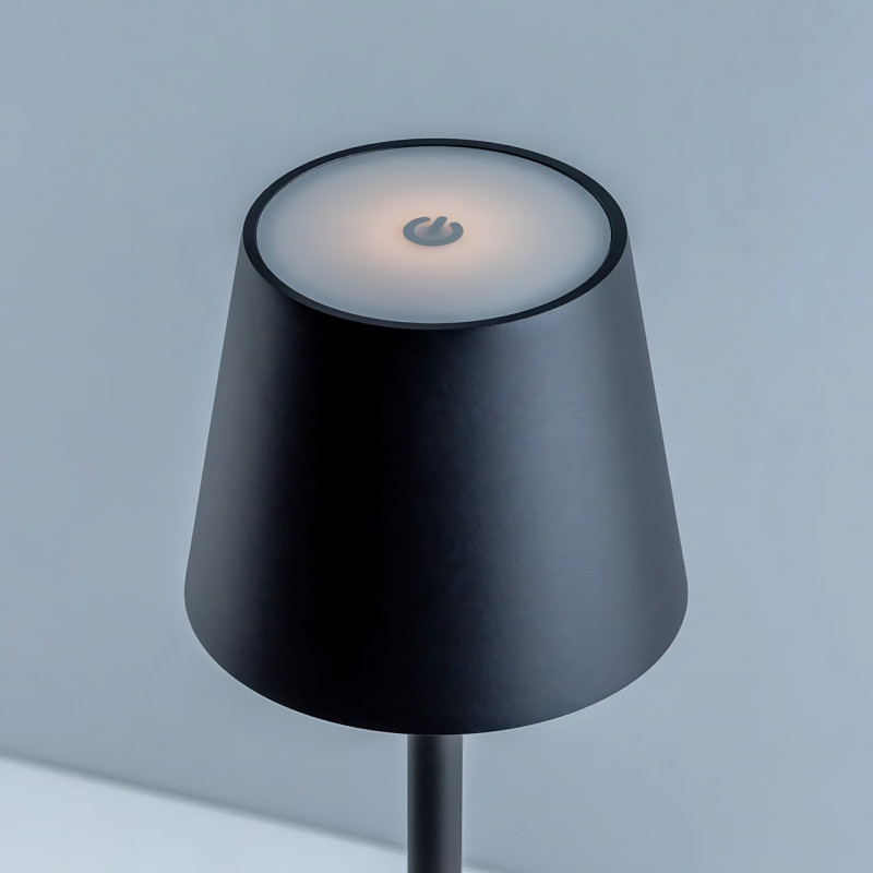 Настільна акумуляторна лампа Cozy 5 Вт 5200mA, USB-світильник IP-54, 3000K, у скандинавському стилі, чорний фото - 3