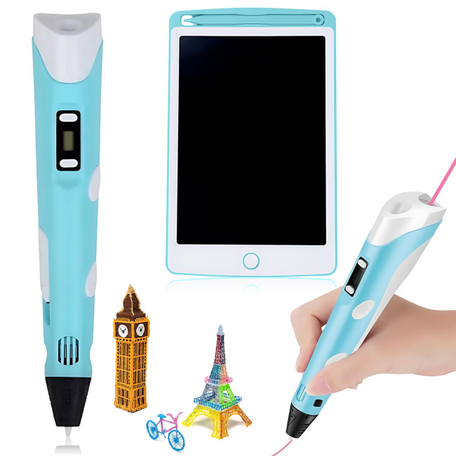 3D-ручка 6 поколения 3DPen-6 с LCD + графический планшет 8.5", набор для 3D-рисования, 100 м PLA, регулировка температуры