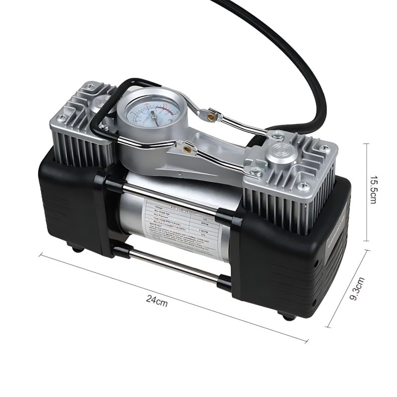 Компресор автомобільний двопоршневий Air Compressor 12v 628-4x4 фото - 9