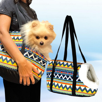 Мягкая сумка-переноска для собак и котов Pet Convenience MIx3 мультиколор L размер 42X25X30 см