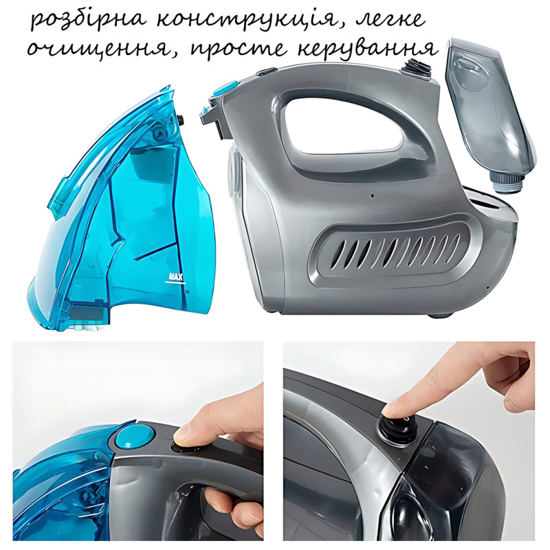 Моющий пылесос Top Kitchen TK 242 — 3000 Вт, глубокая очистка ковров, мебели и авто, двойной резервуар, 5 м фото - 6