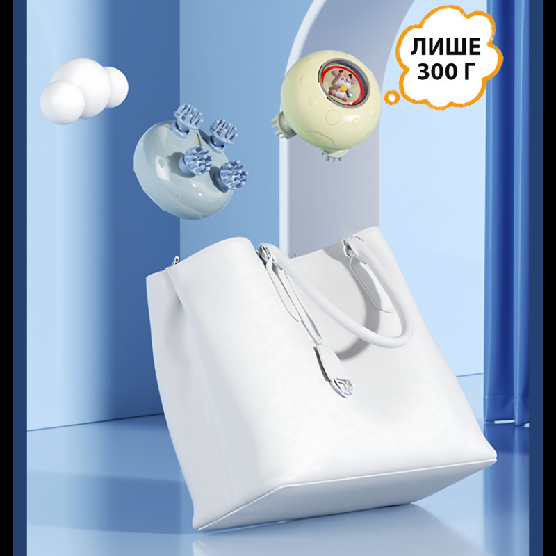 Беспроводной массажёр для головы AND XL-1234, глубокий массаж, 3 режима, USB-зарядка, силиконовые насадки фото - 7