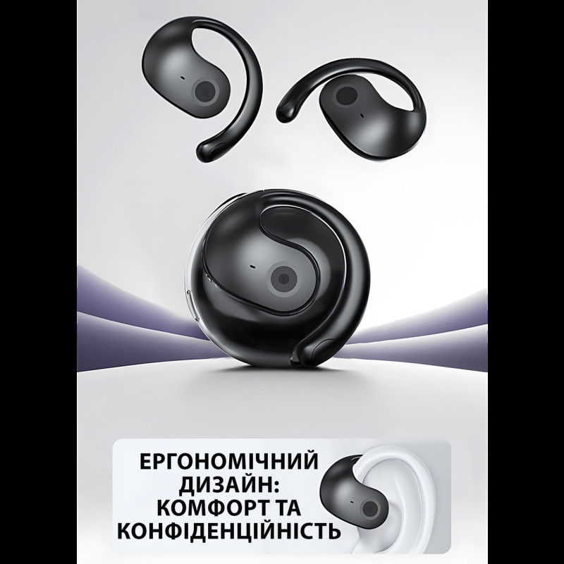 Беспроводные наушники MDR OWS T2 BT с ушным креплением, Bluetooth 5.3, активным шумоподавлением и Type-C фото - 5
