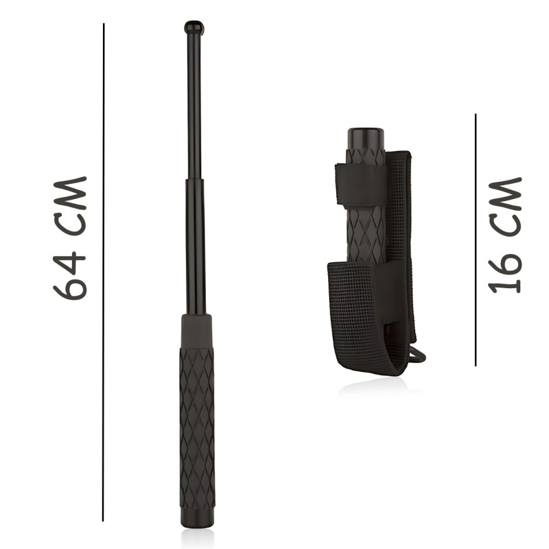 Складана телескопічна штанга Mil-Tec 64 см (26") — складаний телескопічний інструмент, TPE-ручка, нейлоновий чохол фото - 9