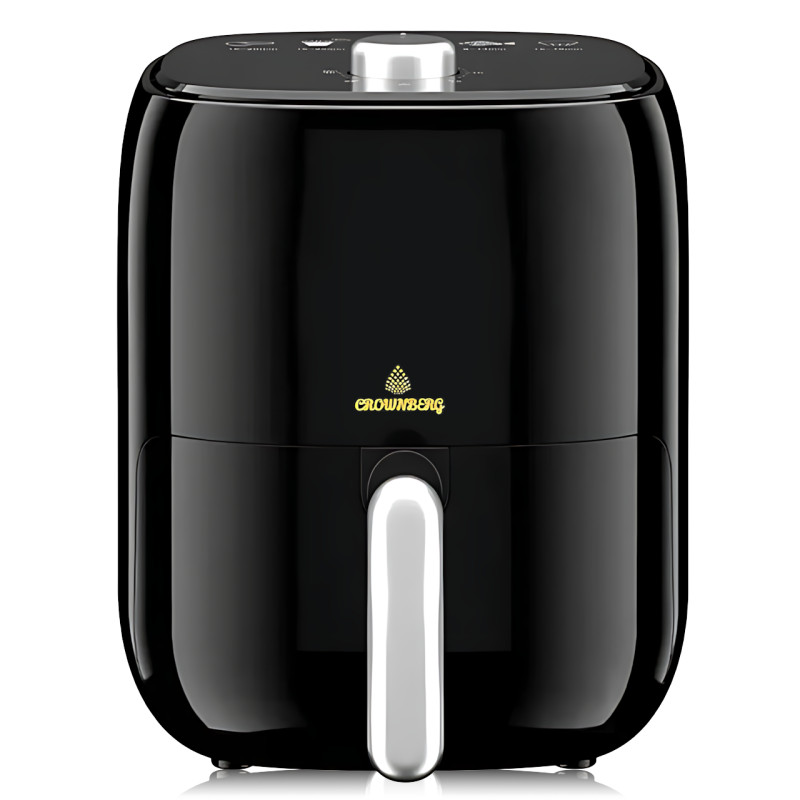 Аэрогриль фритюрница без масла Crownberg CB-5540, 2 л, 1200 Вт, 8 программ, антипригарная чаша, черный фото - 2