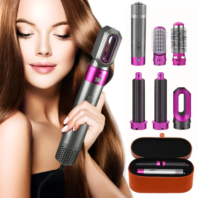 Мультистайлер Hot Air Styler 5в1 для завивання та випрямлення волосся, 1000 Вт, 5 насадок, з кейсом
