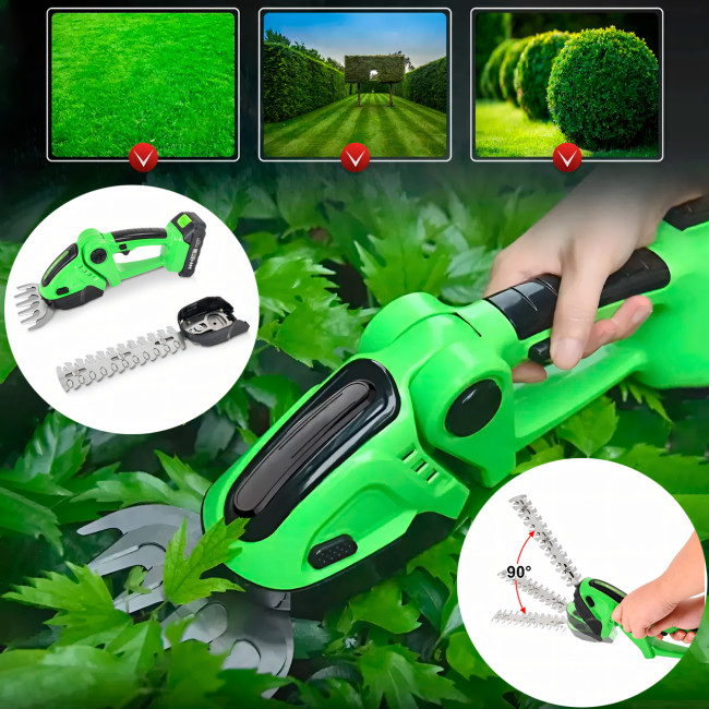 Ножиці-кущоріз 2 в 1, Garden cutter EVCITN 24 V, акумуляторний з індикацією заряду, неіржавка сталь