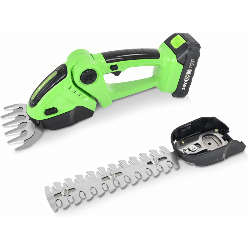 Ножиці-кущоріз 2 в 1, Garden cutter EVCITN 24 V, акумуляторний з індикацією заряду, неіржавка сталь фото - 2