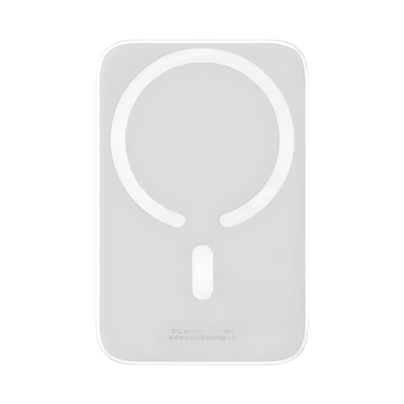 Портативний акумулятор із бездротовою зарядкою PPCX 020002, power bank з індикацією заряду, білий фото - 2