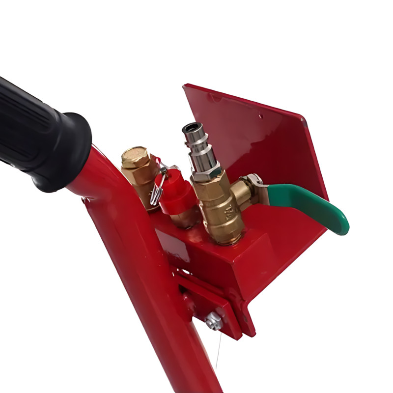Пневматический домкрат 3Т lifting jack AND 5T  – 145-400 мм, 6-12 бар, колеса, регулируемая ручка фото - 5