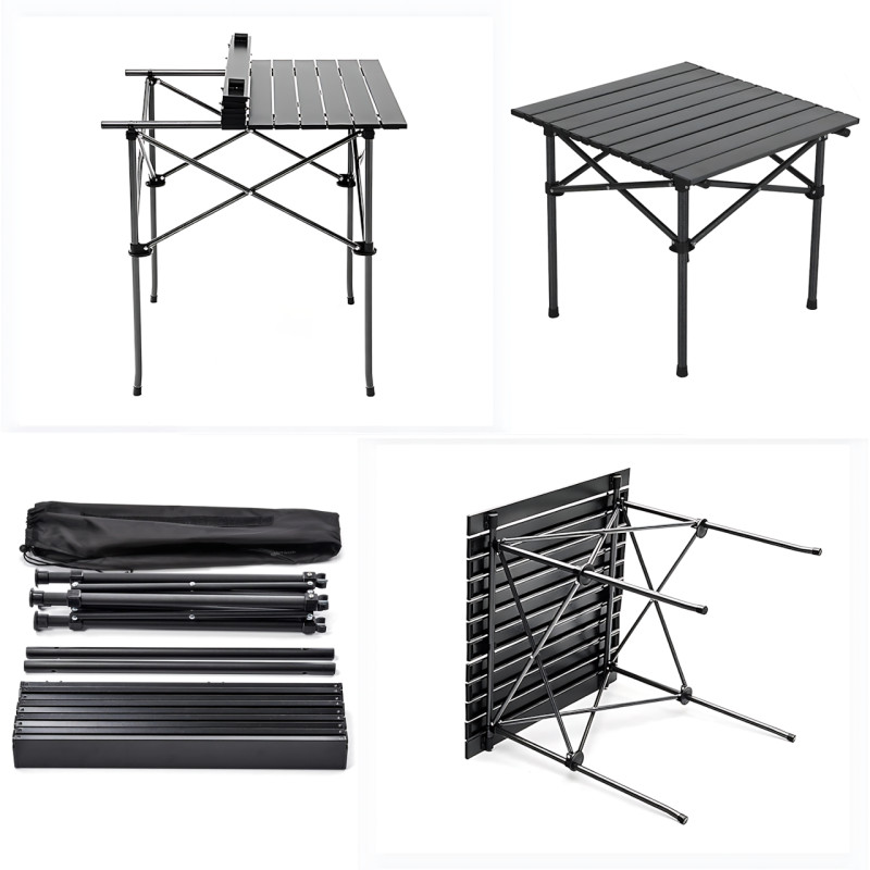 Складной туристический стол AND 50×50×54 см, алюминиевый, 2.2 кг, до 80 кг, в сумке, для пикника, кемпинга фото - 8