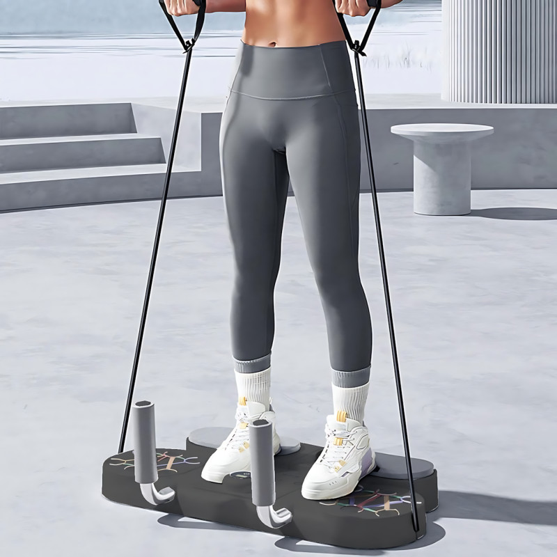 Тренажер для віджимань з таймером DK-01, універсальна дошка для віджимань 3 в 1, платформа для фітнесу/преса з підсвіткою фото - 6